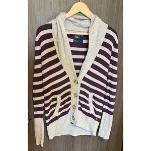 American‎ Eagle Outfitters Sweater Women's Large Cardigan Y2K Purple Striped